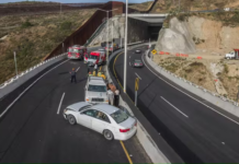 Choque en el Viaducto Elevado deja a una mujer lesionada en Tijuana