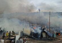 Incendio en asentamiento irregular moviliza a rescatistas en la Vía Rápida Alamar